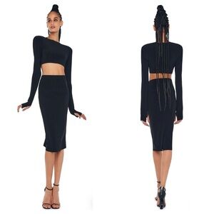 Normal Kamali Straight Knee Length Skirt
